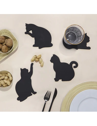 Cat: 4 Posavasos Magnéticos siluetas...