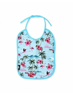 Babero "Flamingos Blue"