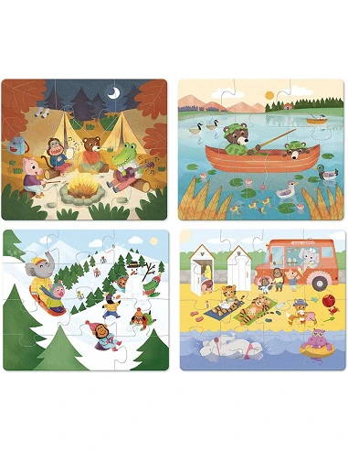 4 Puzzles Evolutivos Las Vacaciones