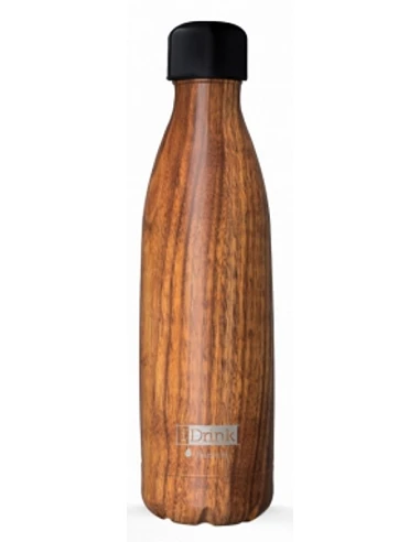 Botella Térmica Metálica WOOD 500ml