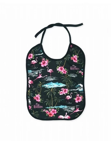 Babero "Flamingos Black"
