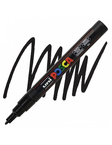 Uniball Posca PC3M 0.9 -1.3mm Negro# 24