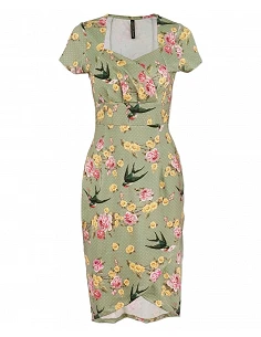 Vestido "Sparrows" verde....