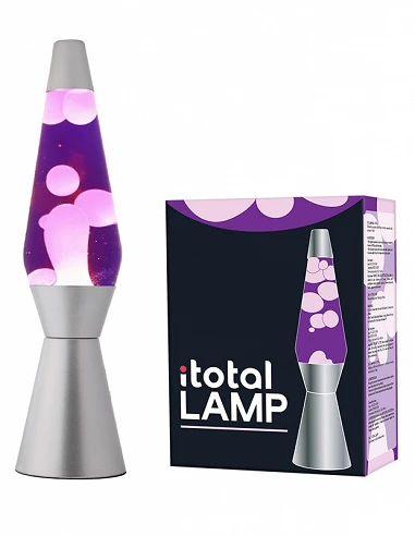 Lámpara de Lava Violeta y Rosa Base...