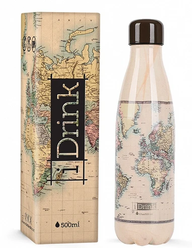 Botella Térmica Metálica 500 ml Old Map