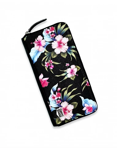 Cartera con cremallera "Luau Black"