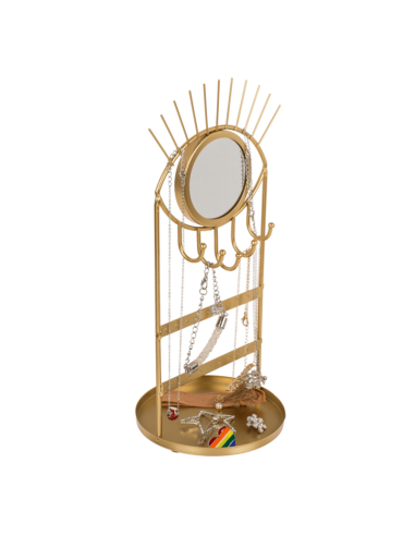 Joyero Con Forma De Libro De Metal Dorado - Con Espejo, Medidas 27x21x7 Cm, Elegante Y Decorativo