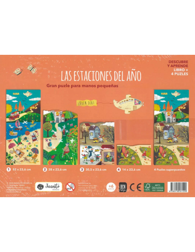 Las estaciones del Año Libro + 4 Puzzles