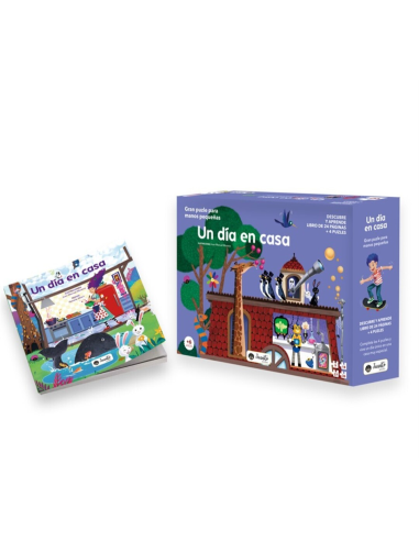Un día en casa Libro + 4 puzzles