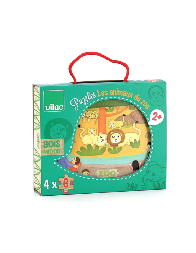 Estuche con 4 puzzles de...