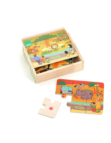 Estuche con 4 puzzles de...