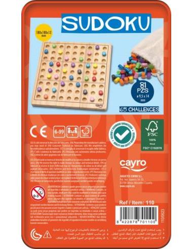 Juego Travel Sudoku Metalbox