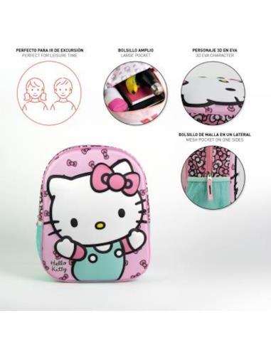 Mochila Infantil 3D Hello Kitty