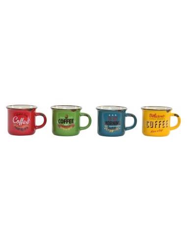 Taza Mug Coffee Porcelana Retro Cafe...