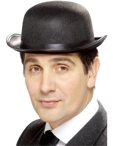 Sombrero Bombin de fieltro Negro con...