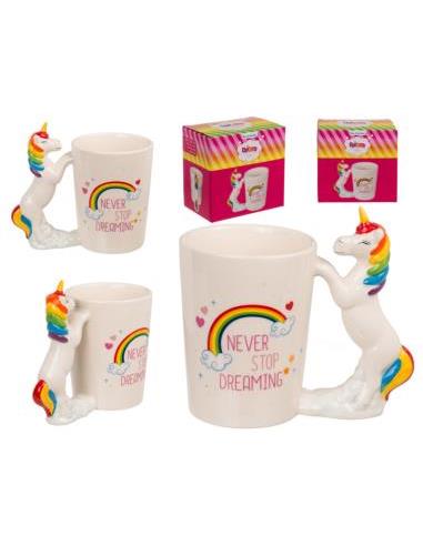 Taza con asa en forma de unicornio...