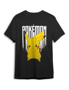 Camiseta Pokemon Pikachu Negro