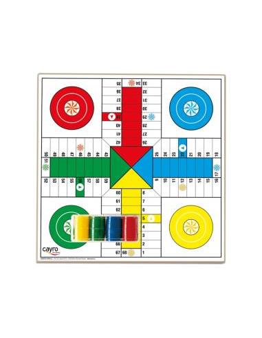 Tablero Parchís - oca madera 40x40 cm...