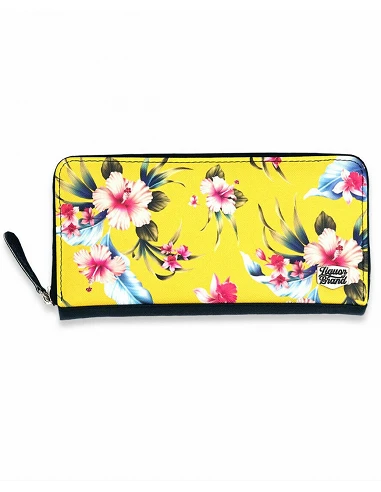 Cartera con cremallera "Luau Yellow"