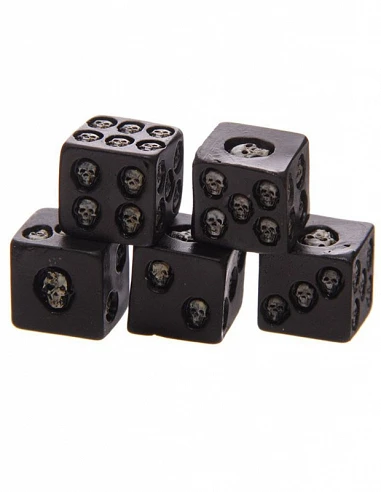Juego de Dados Negros Calaveras....