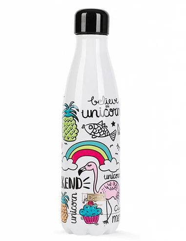 Botella Térmica Metálica 500ml Unicornio