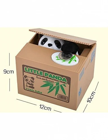 Hucha Panda Recoje la moneda a baterias