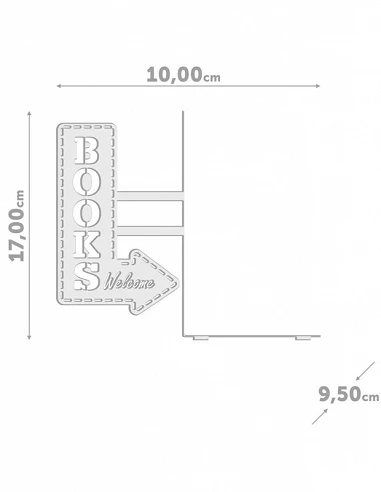 Book Shop negro Sujeta Libros